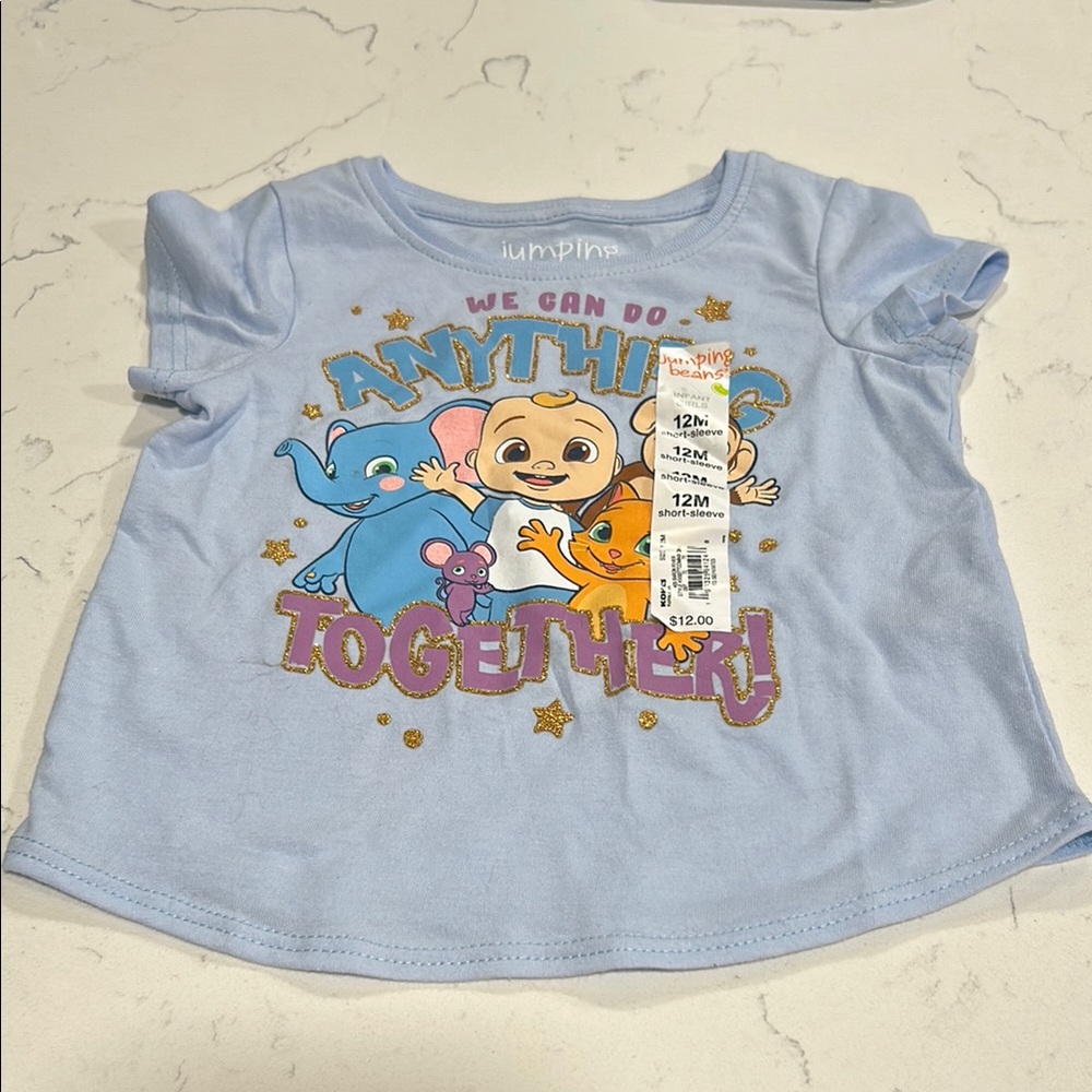 Jumping Beans Cocomelon Blue Infant Girls Short Sleeve Size: 12M
